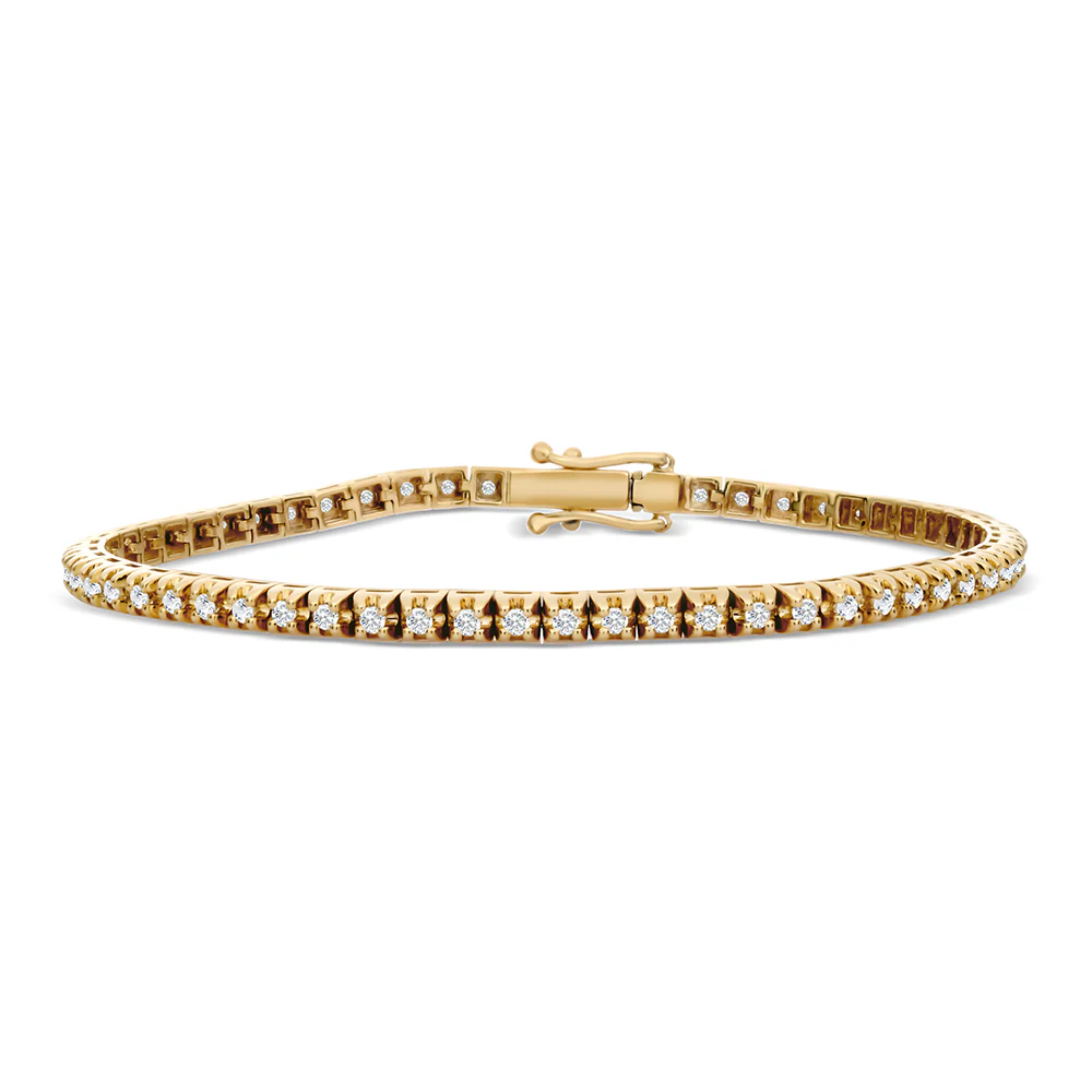 Tennis Bracelet 1.05ct- 9ct Yellow Gold