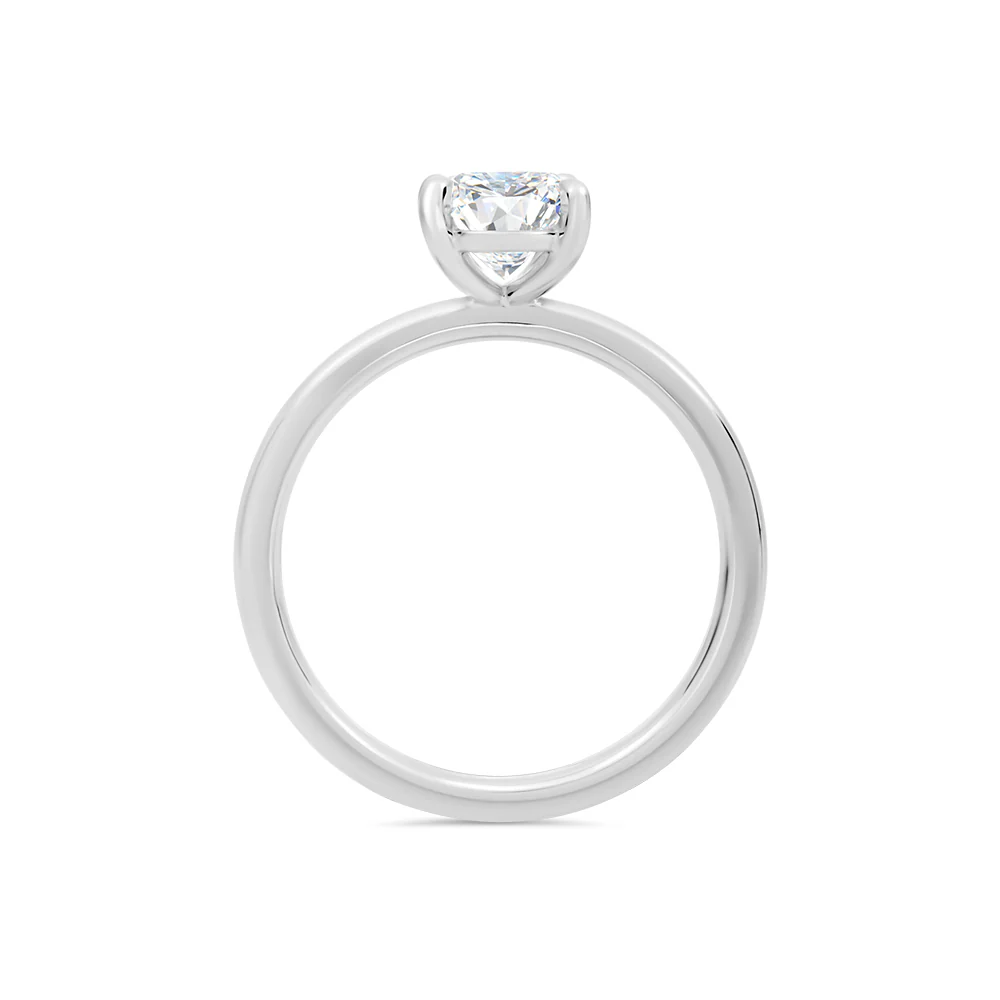 1.5ct 4-Claw Oval Lab Grown Solitaire Ring - Image 2