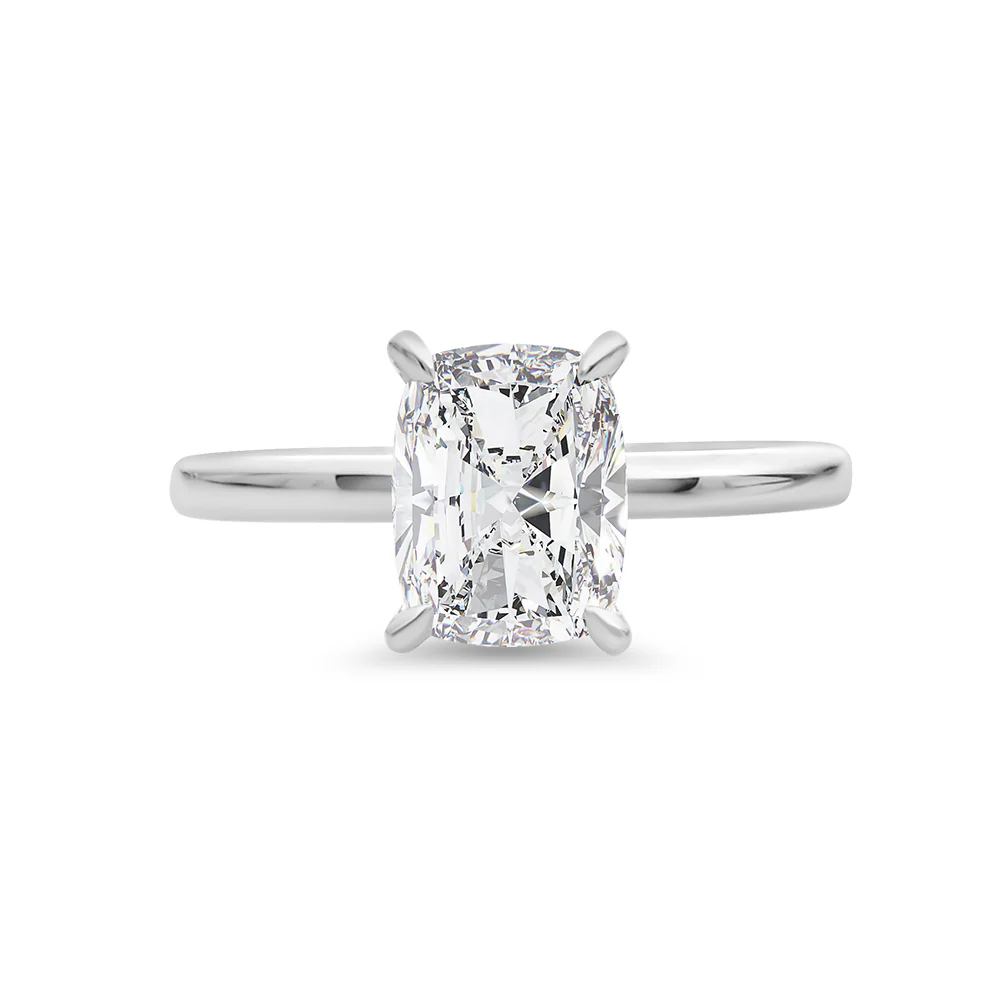 Lab Grown Elongated Cushion Cut Diamond Ring