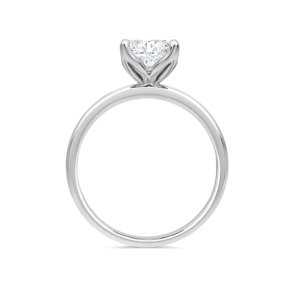 4-Claw Lab Grown Princess Cut Diamond Ring - Image 2