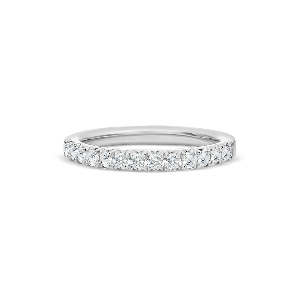 Claw Set Diamond Band 0.35ct - White Gold