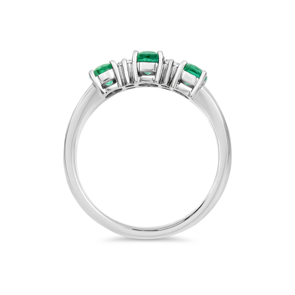 Emerald & Diamond Dress Ring - Image 2
