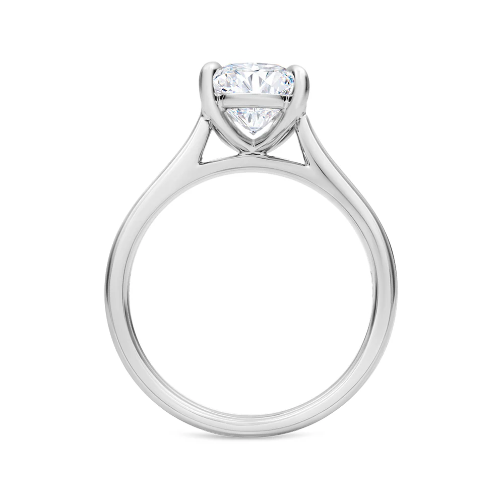 Oval Solitaire Lab Grown Diamond Ring 2.5ct - White Gold - Image 2