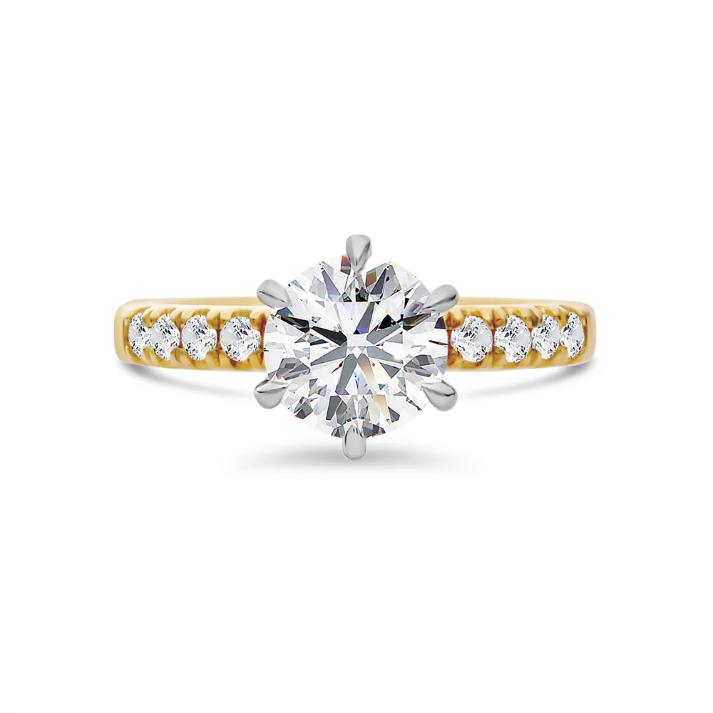 1.5ct Lab Grown Solitaire with Shoulder Stones