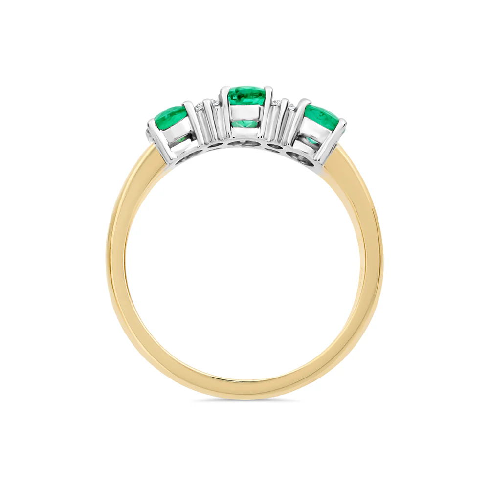 Emerald & Diamond Dress Ring - Image 2