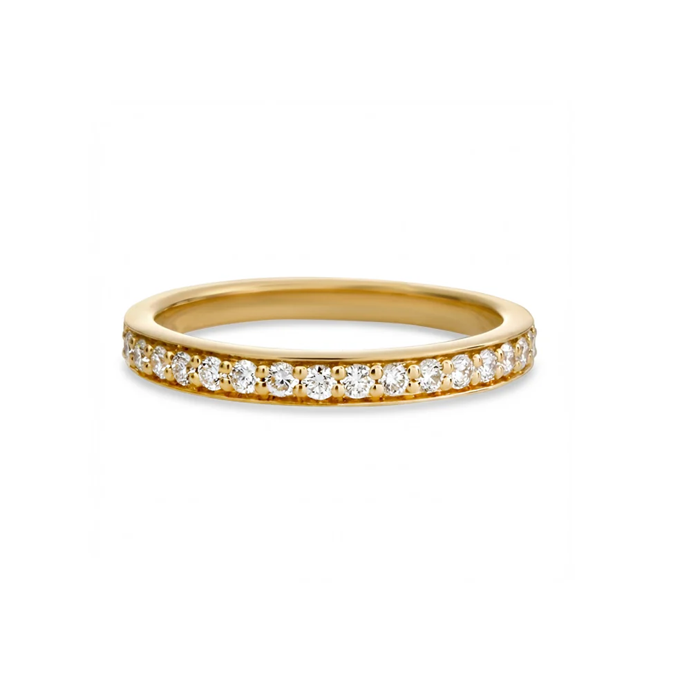 Bead Set Diamond Band 0.27ct - Yellow Gold