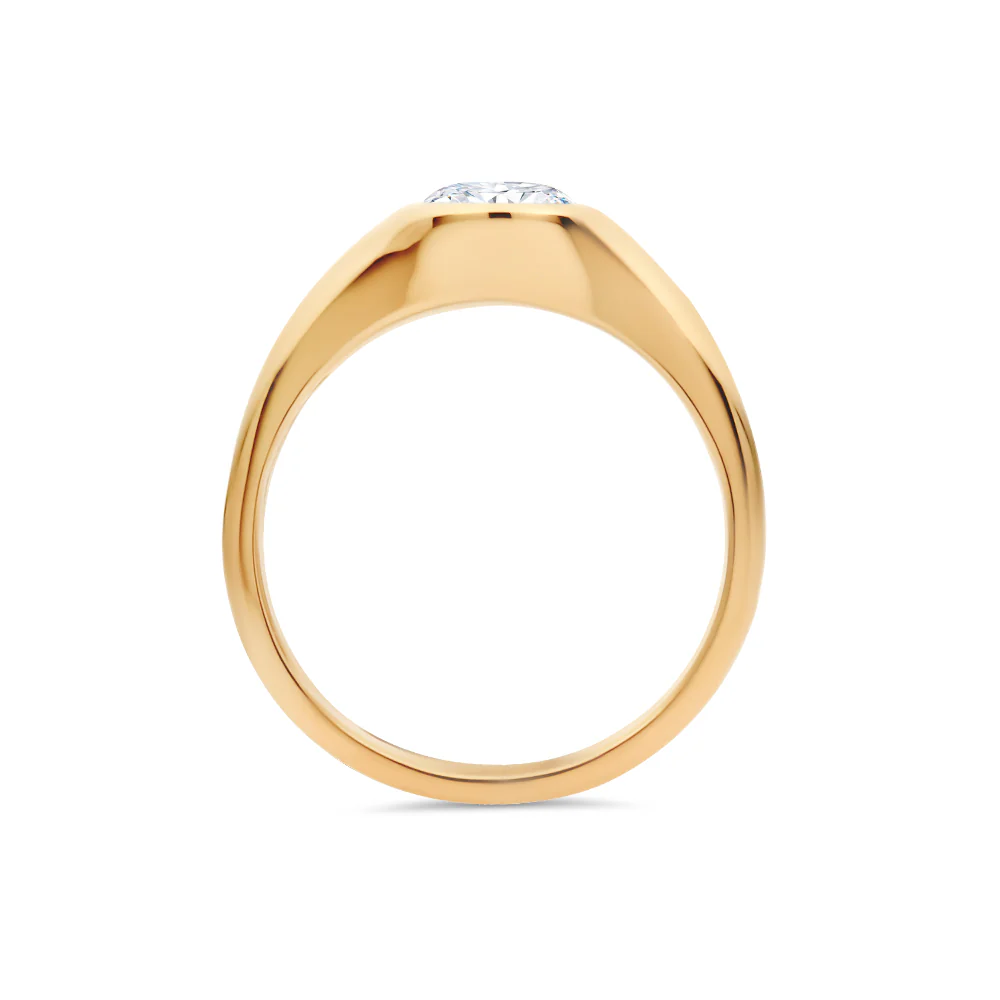 Bezel Set Round Brilliant Cut Lab Grown Diamond Ring - Image 2