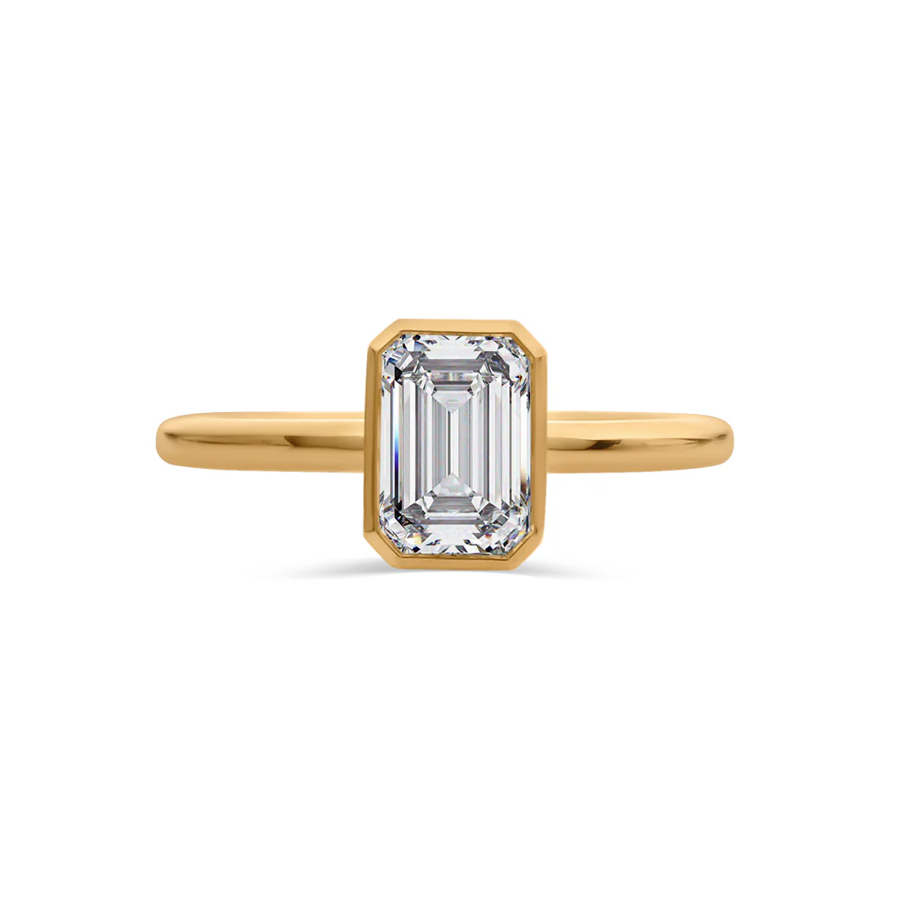 Emerald Cut Lab Grown Diamond Ring 1.51ct