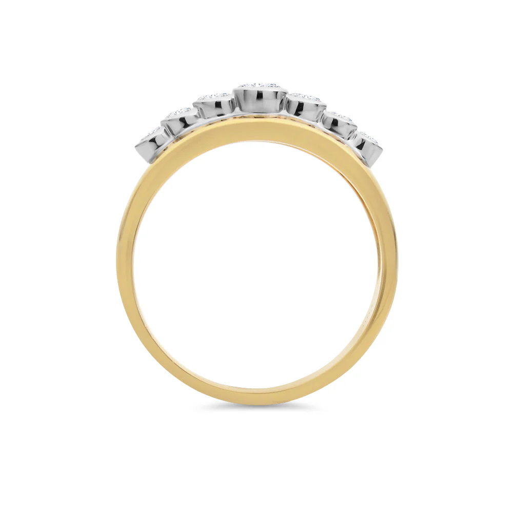 Multi Diamond Bezel Set Dress Ring - Image 2