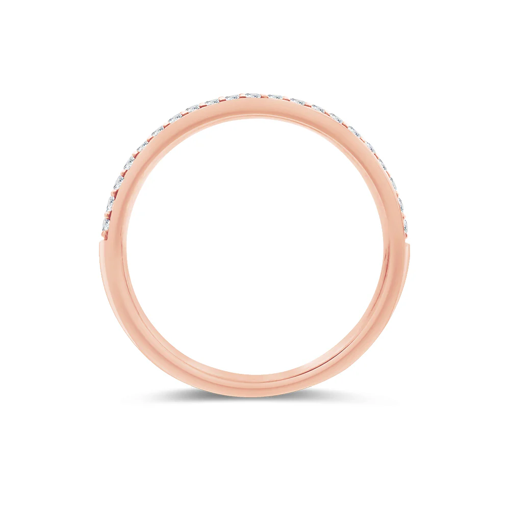 9ct Bead Set Diamond Wedding Ring in Rose Gold 0.21ct - Image 2