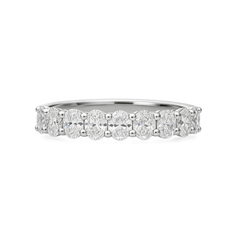 Oval Cut Lab Grown Diamond Ring - White Gold