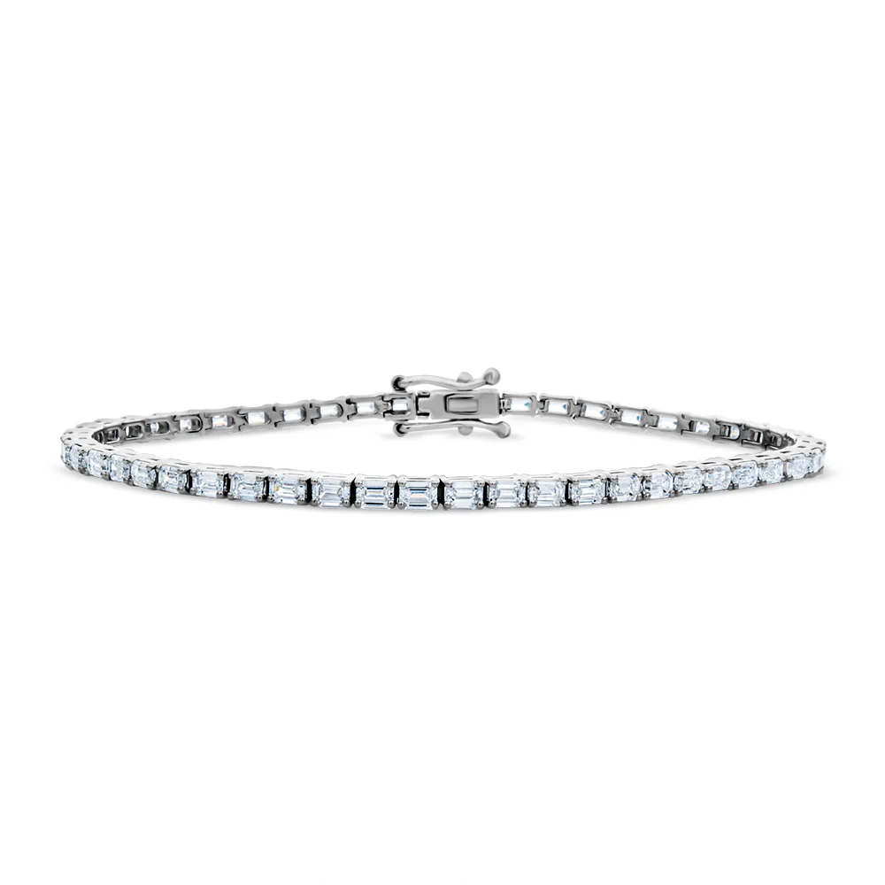 5CT Emerald Cut Lab Grown Bracelet