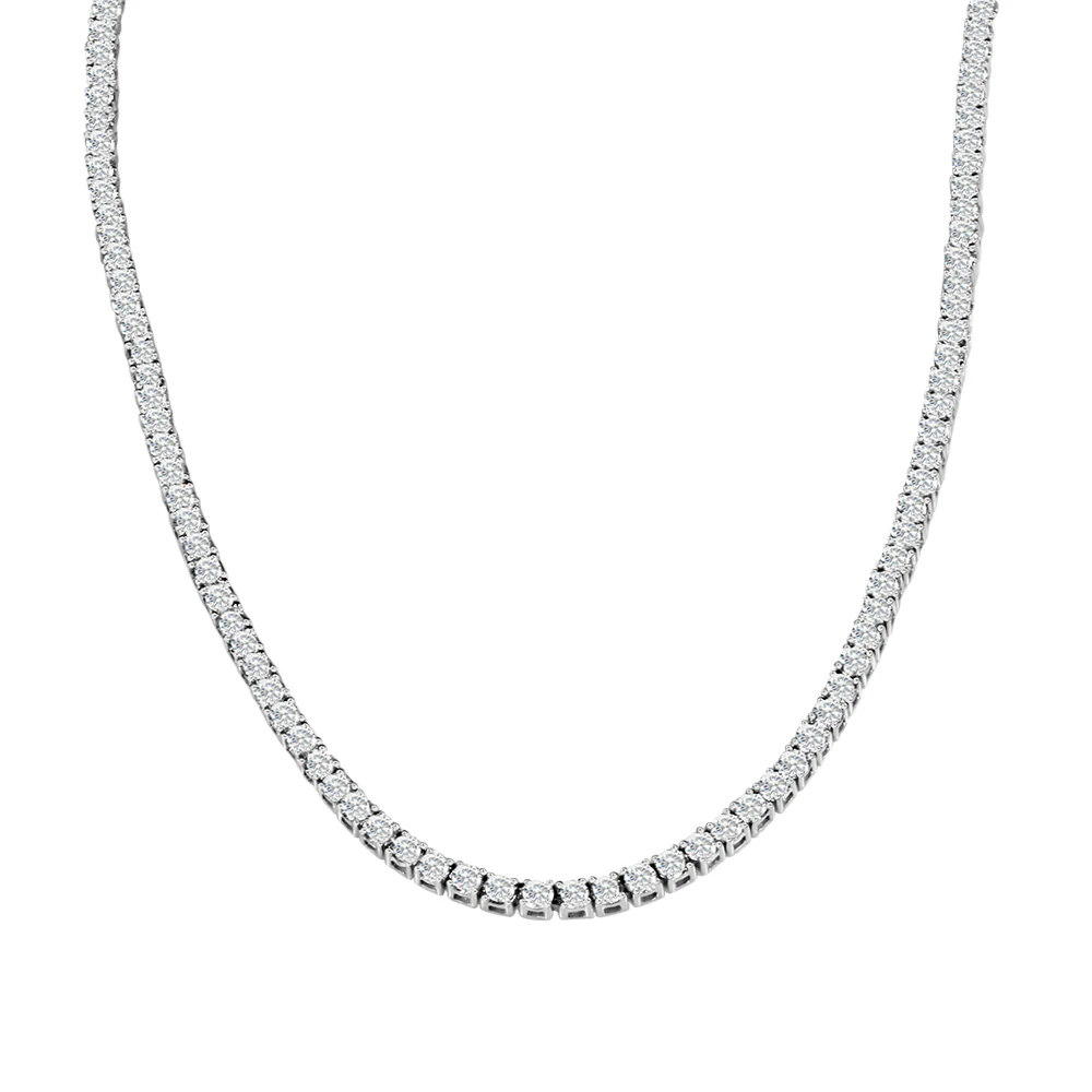 9ct Tennis Necklace - White Gold