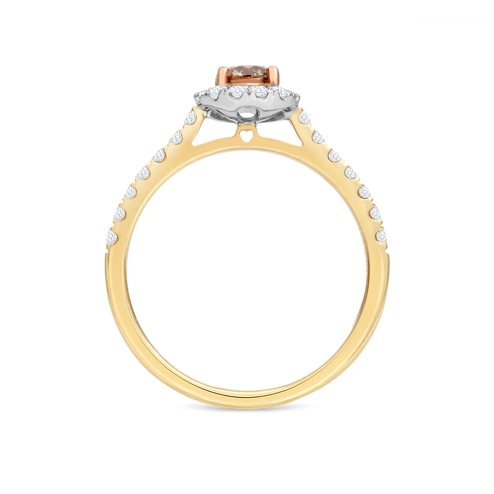 Australian Chocolate Diamond Ring - Yellow Gold - Image 2