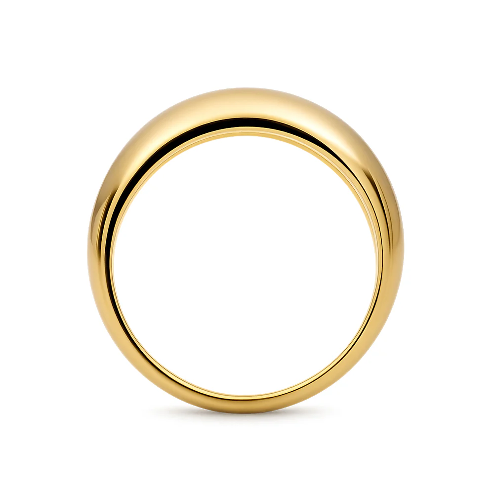 Domed Ring 6mm - Yellow Gold - Image 2