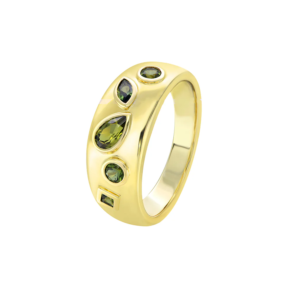 9CT YELLOW GOLD AND SAPPHIRE "AIDEN" SAPPHIRE DREAMS RING