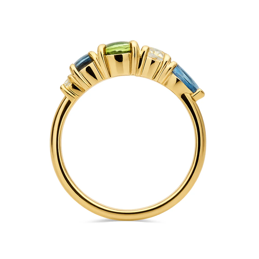 Aquamarine, Sapphire & Diamond Ring 'Estelle Collection' - Image 2