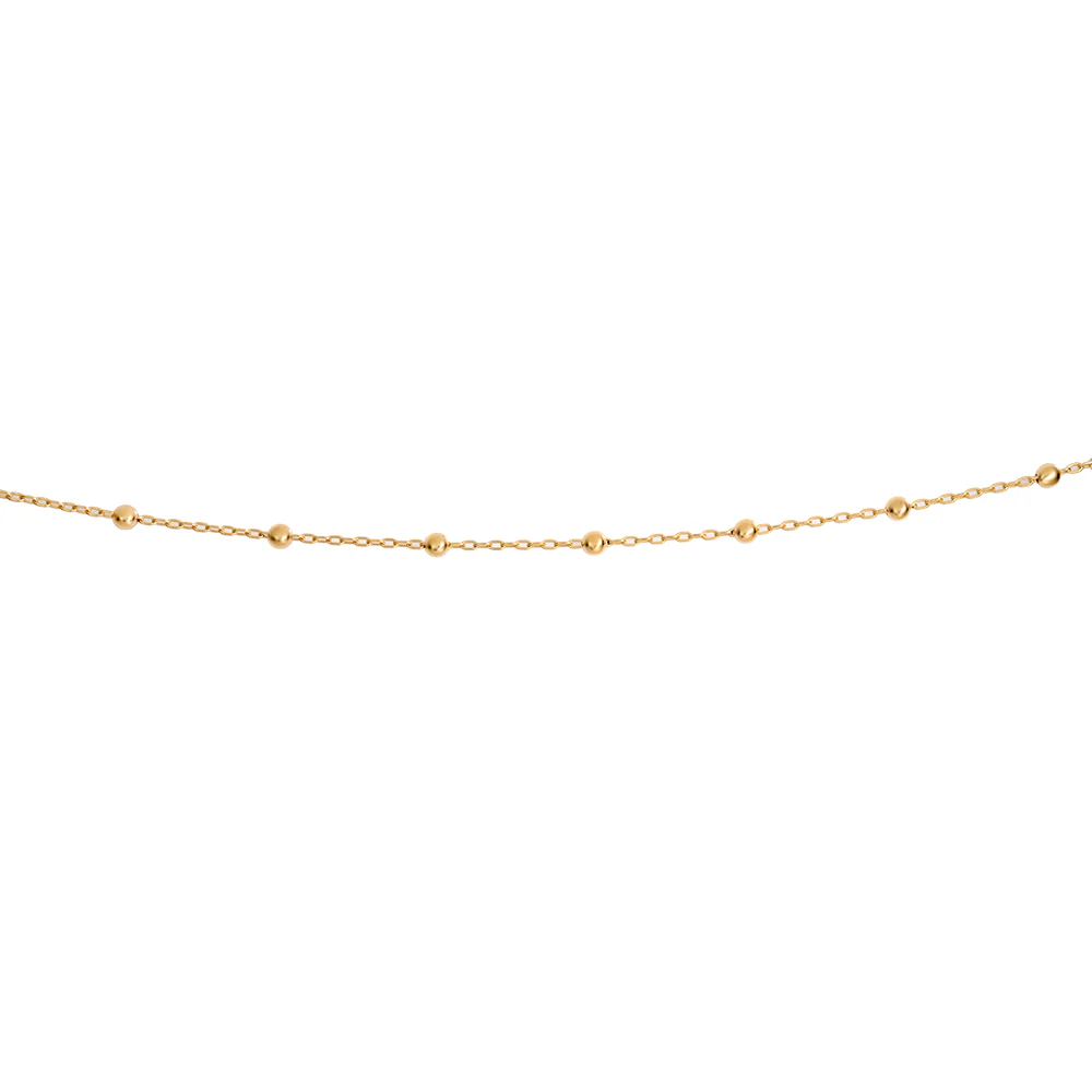 Ball Trace Chain 19cm - Yellow Gold