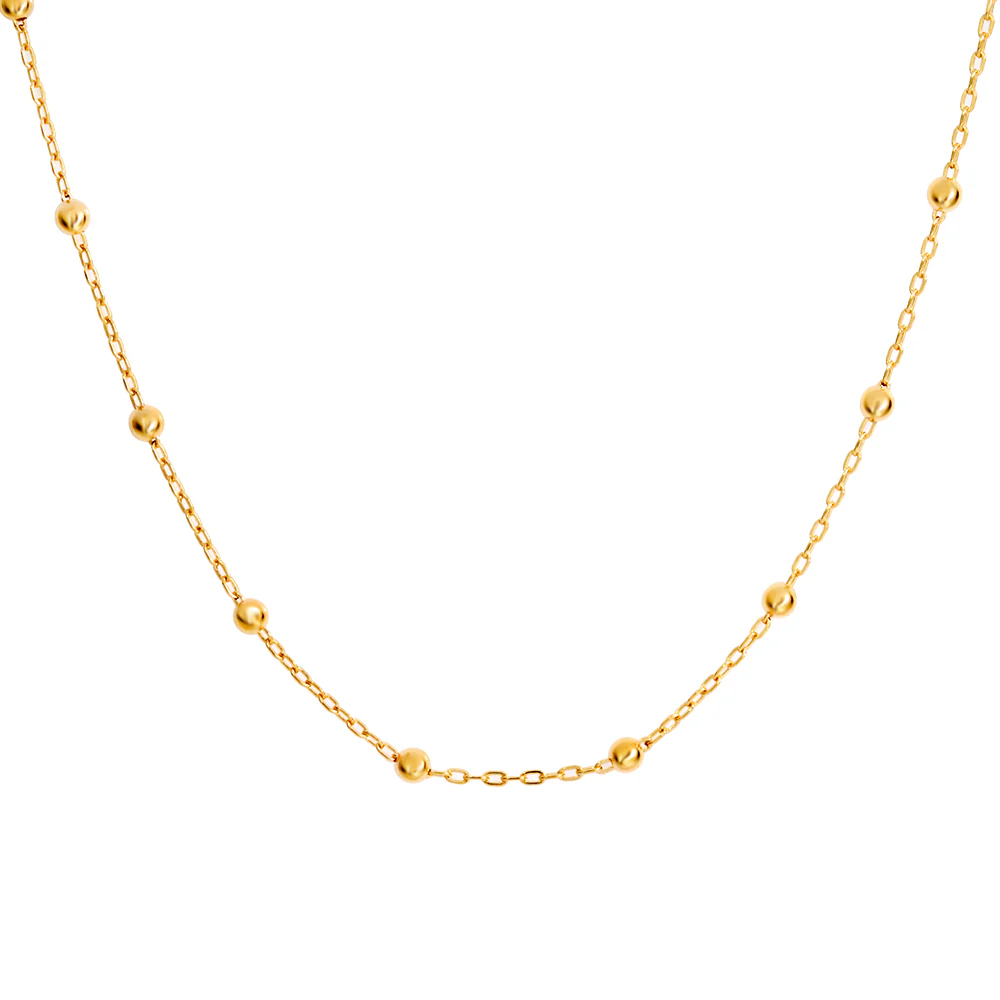 Ball Trace Chain 45cm - Yellow Gold
