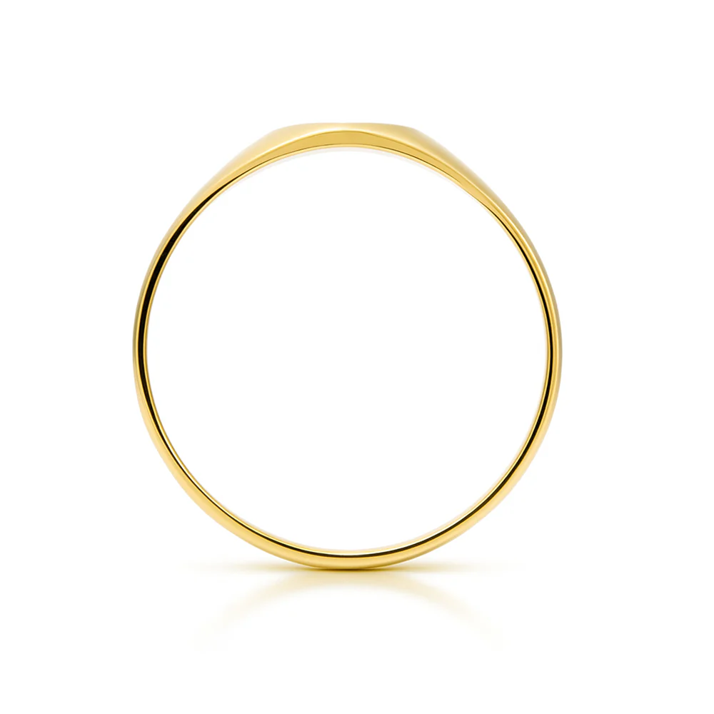 Heart Shaped Signet Ring - Yellow Gold - Image 2