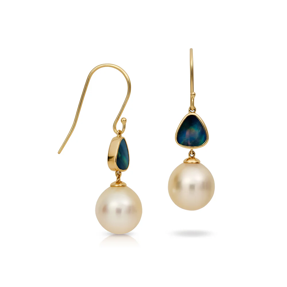 Opal & Pearl Earrings 'Estelle Collection'