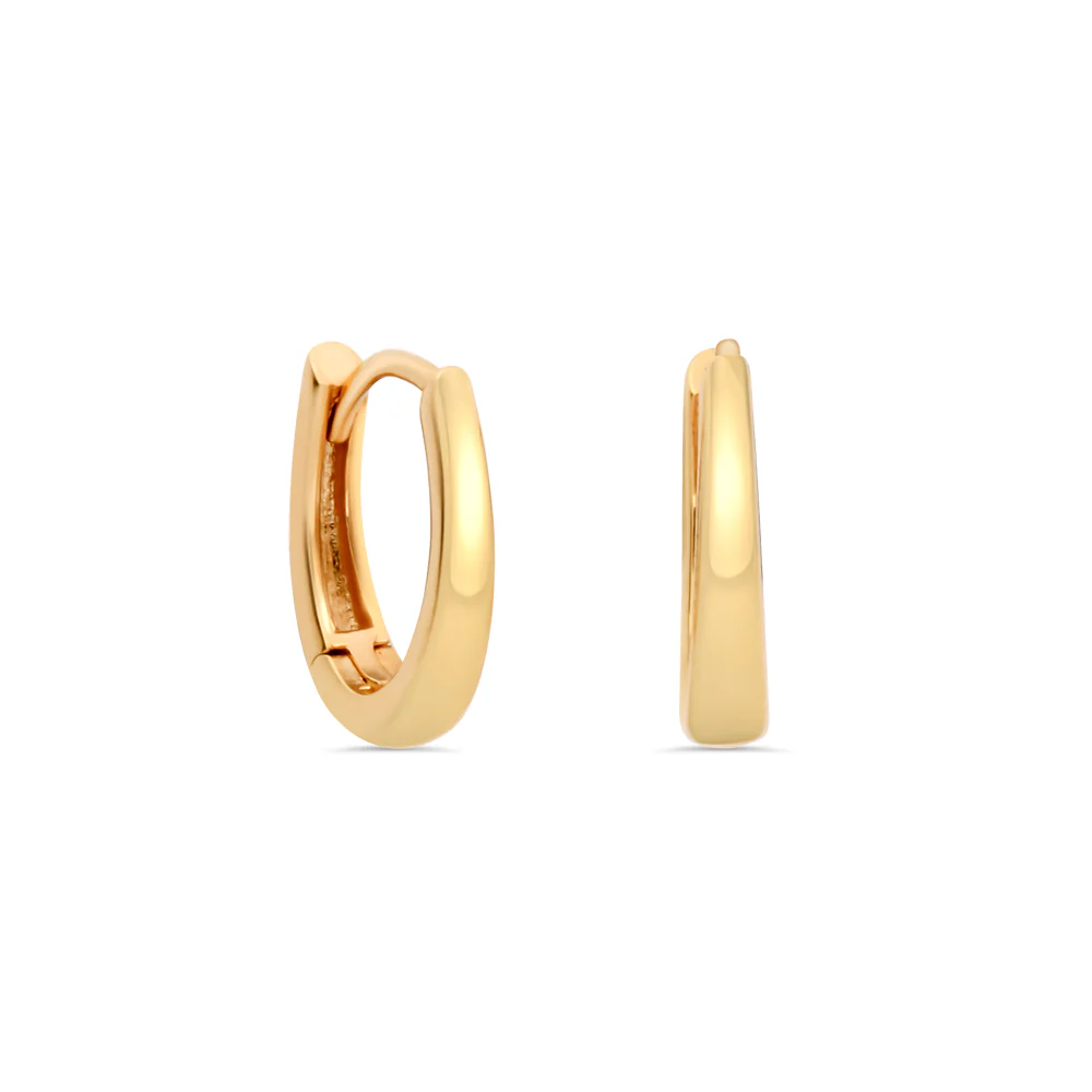 Huggie Oval Earrings