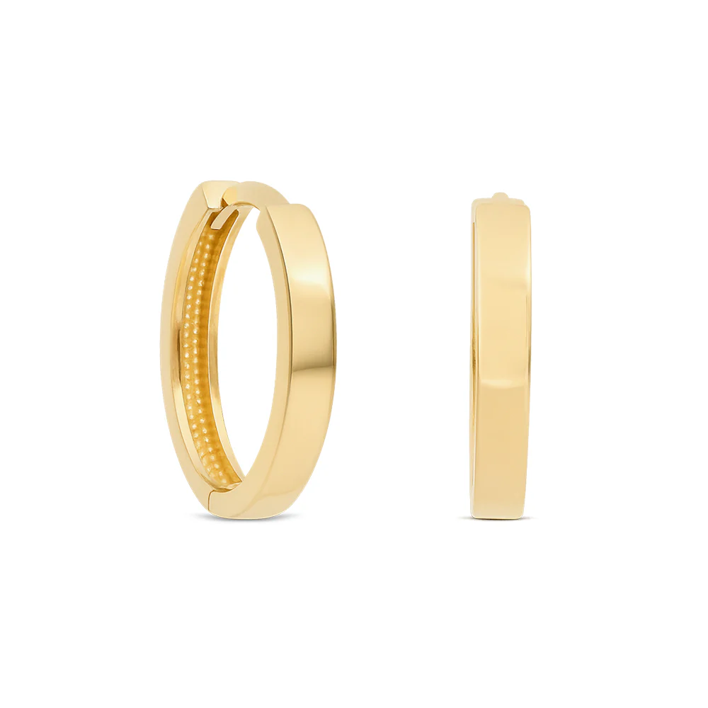 Oval Huggie Earrings