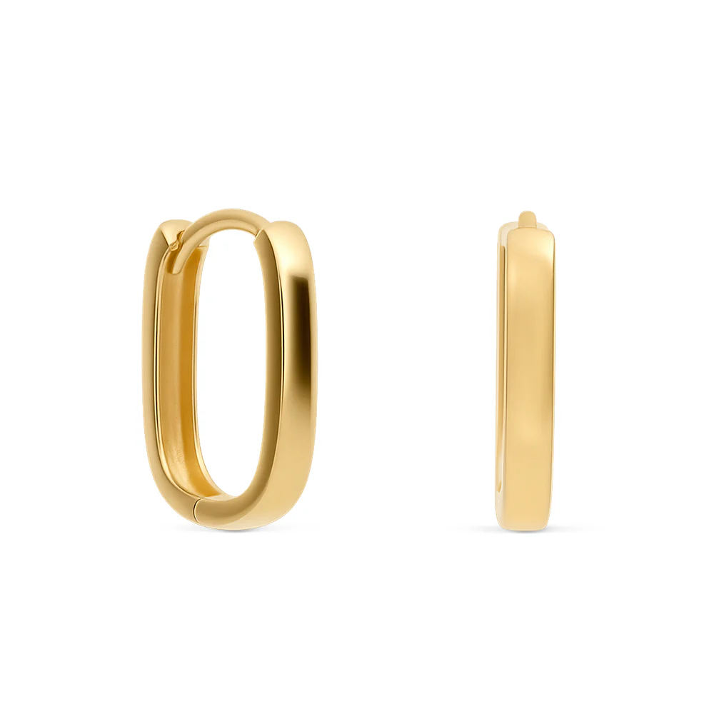 Paper Clip Huggie Earrings