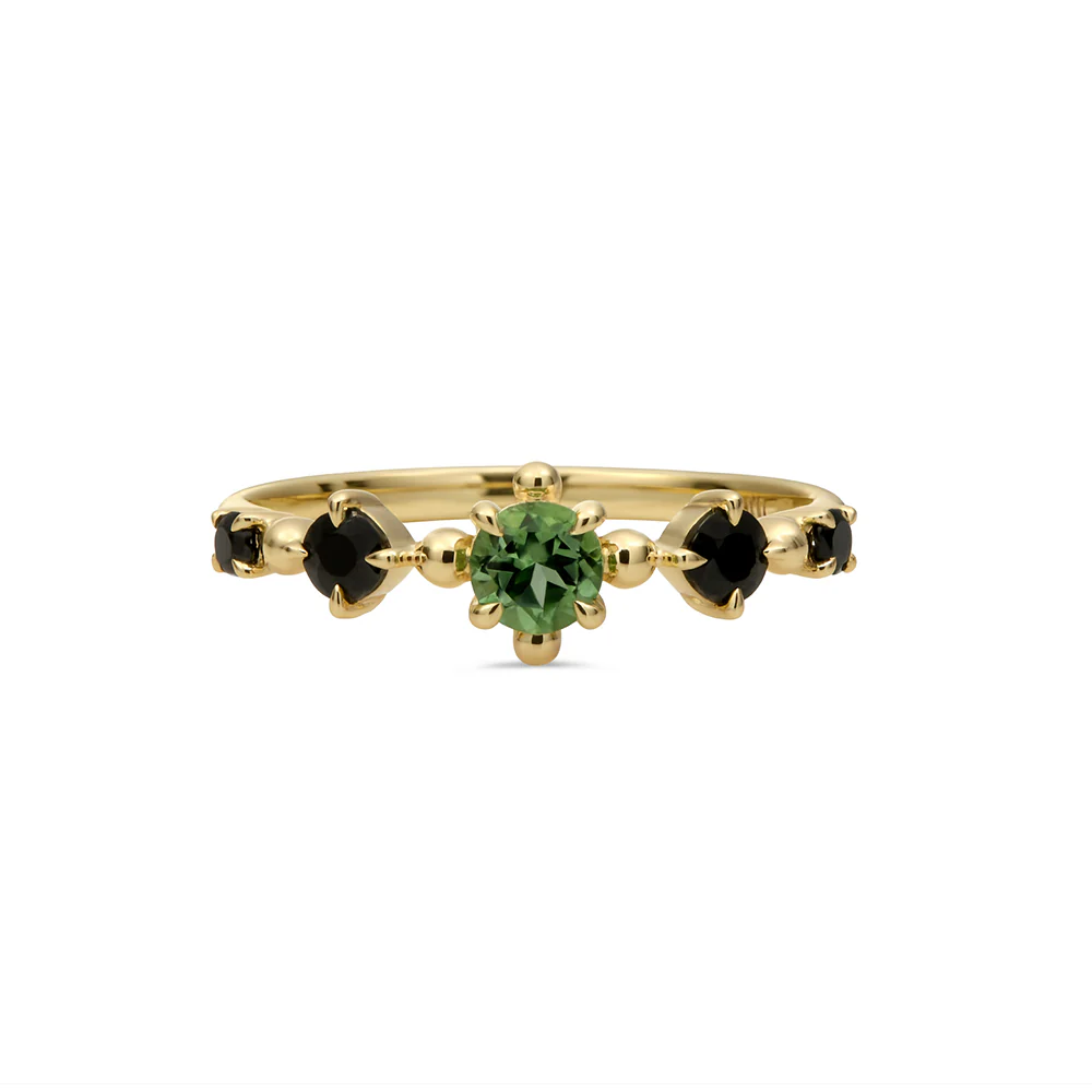 Sapphire & Tourmaline Ring - Yellow Gold