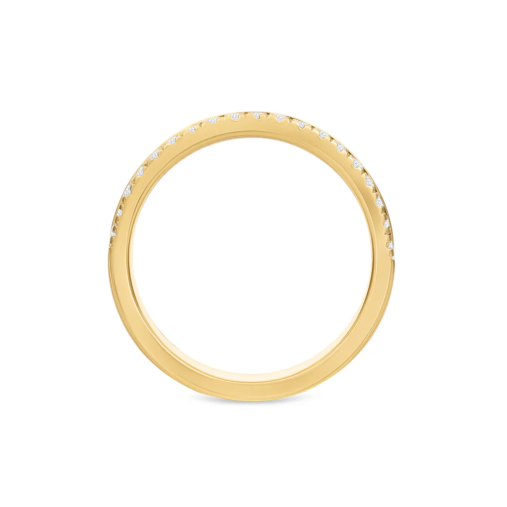 Square Profile Lab Grown Diamond Ring - Yellow Gold - Image 2