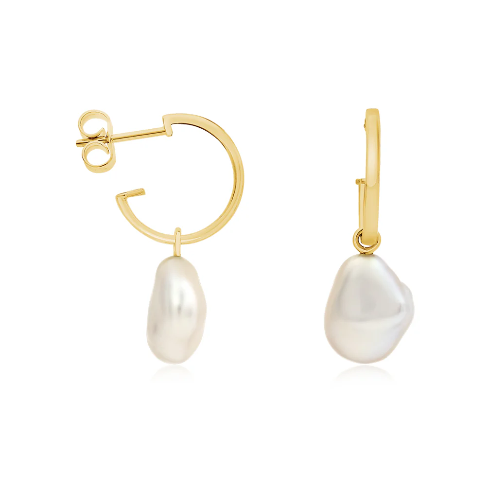 Keshi Pearl Stud Earrings