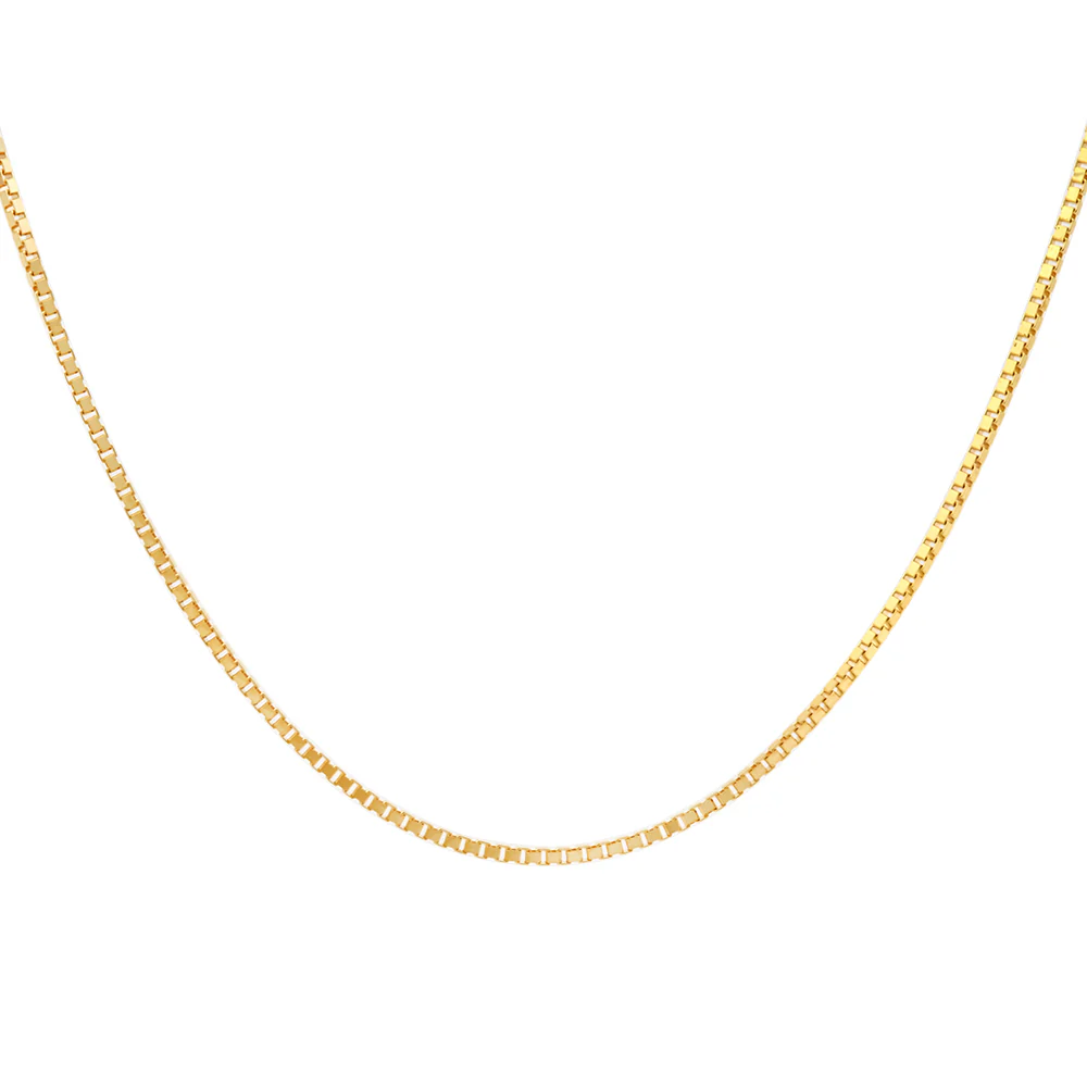 9ct Yellow Gold Box Chain - 45cm