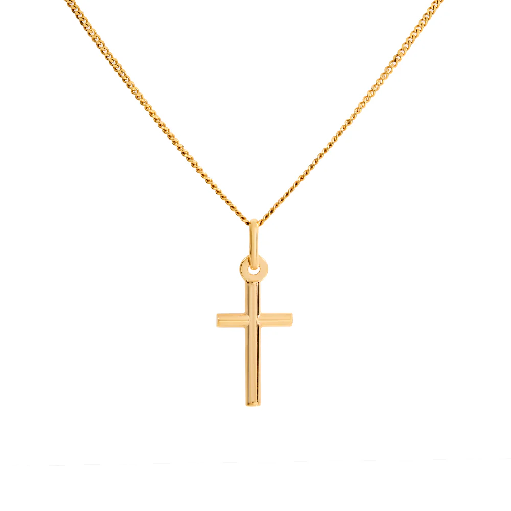 Cross Necklace 10x16mm - Yellow Gold