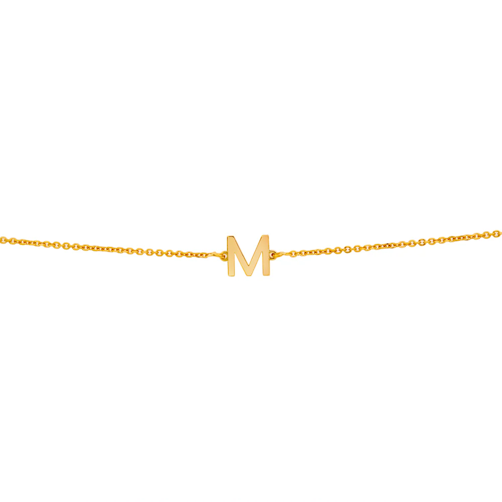 Letter 'M' Initial Bracelet