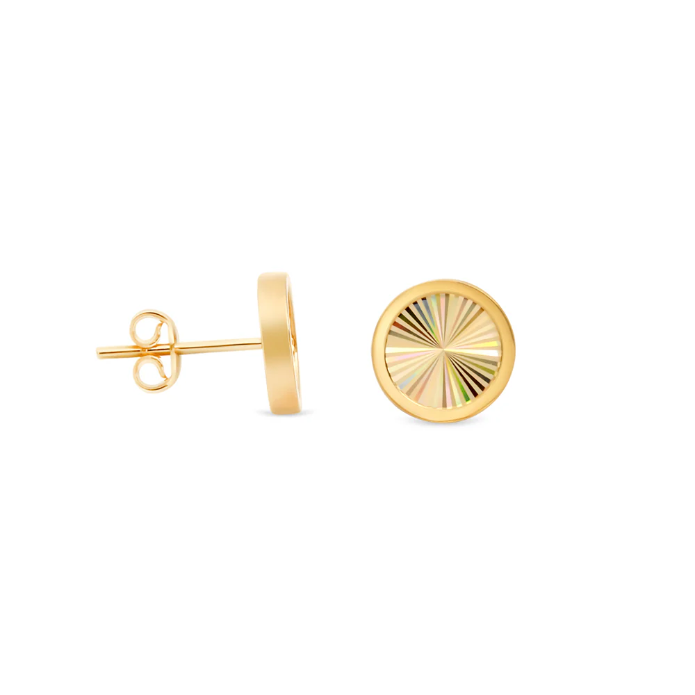 Disco Disc Stud Earrings