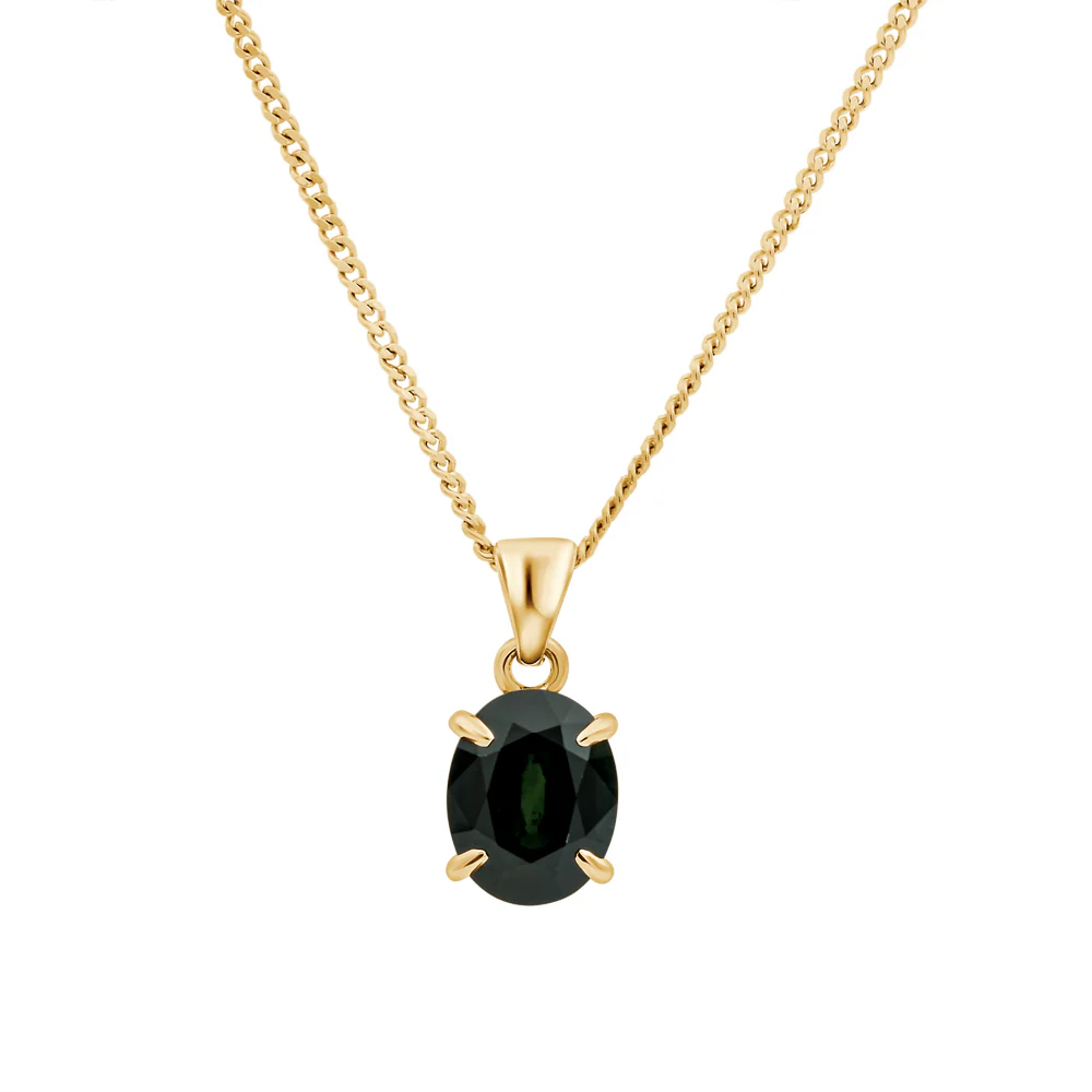 Oval Certified Sapphire Pendant