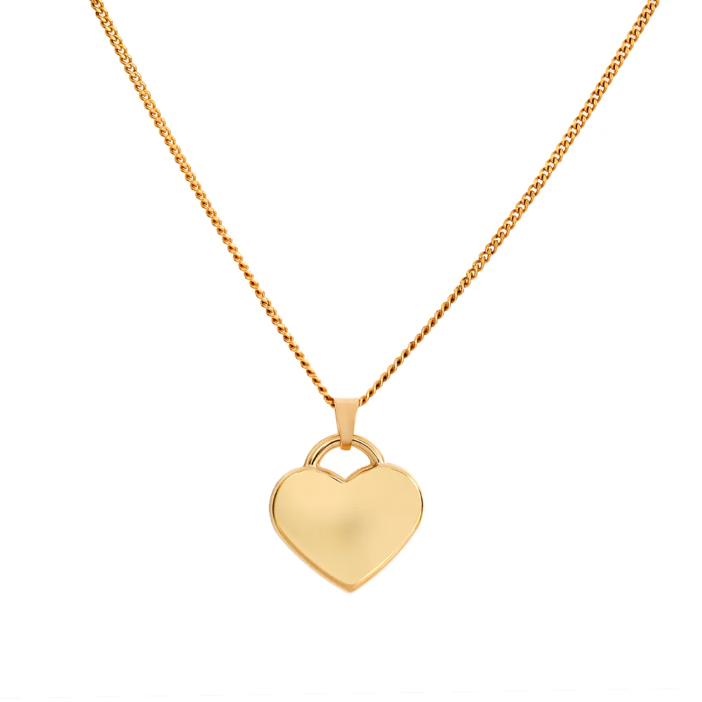 Heart Necklace 14mm - Yellow Gold