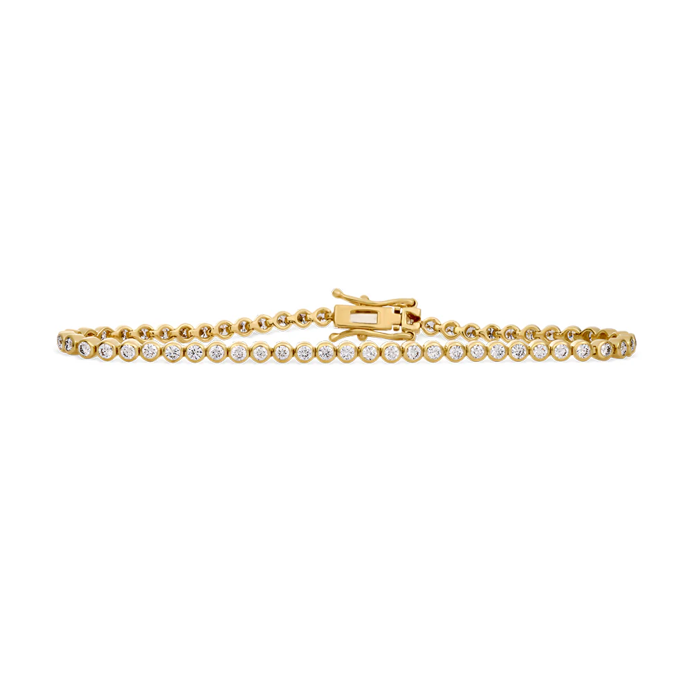 Lab Grown Diamond Tennis Bracelet 2ct -Yellow Gold
