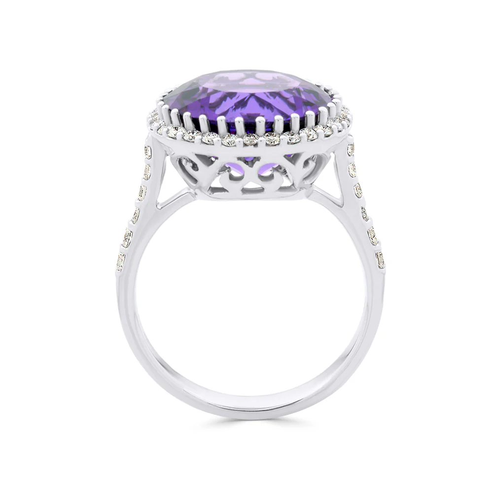 Amethyst & Diamond Ring - Image 2