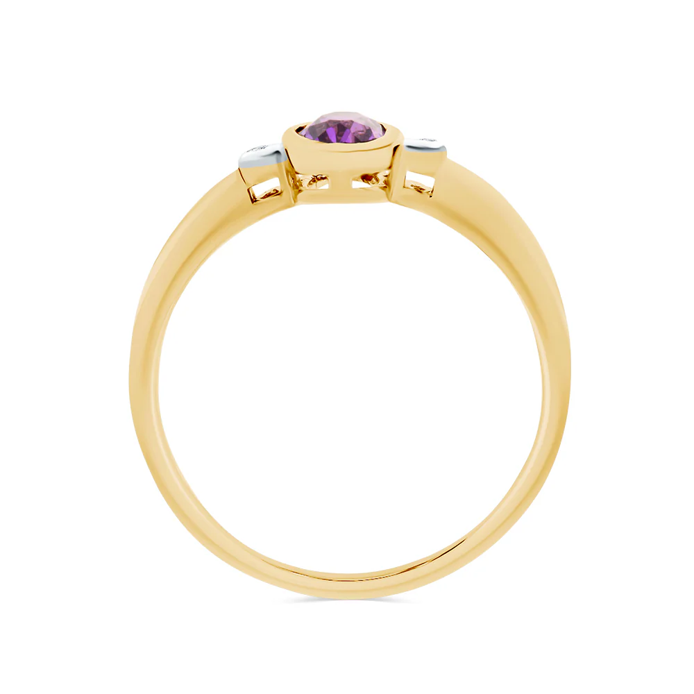 Amethyst & Diamond Ring - Image 2