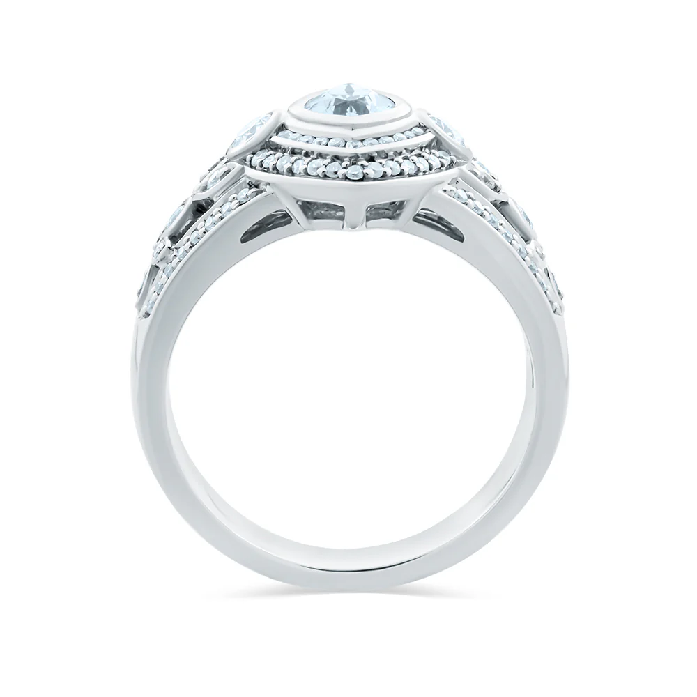 Aquamarine & Diamond Ring - Image 2