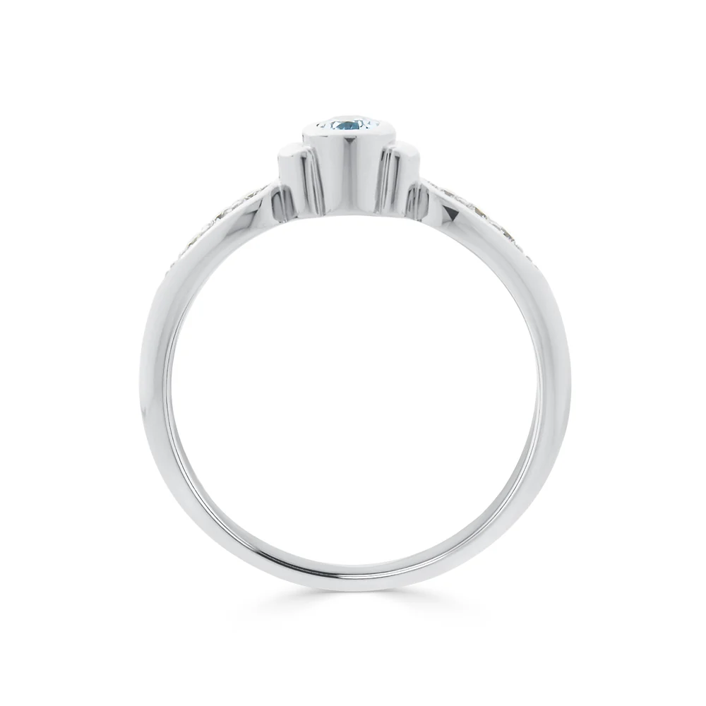 Aquamarine & Diamond Ring - Image 2