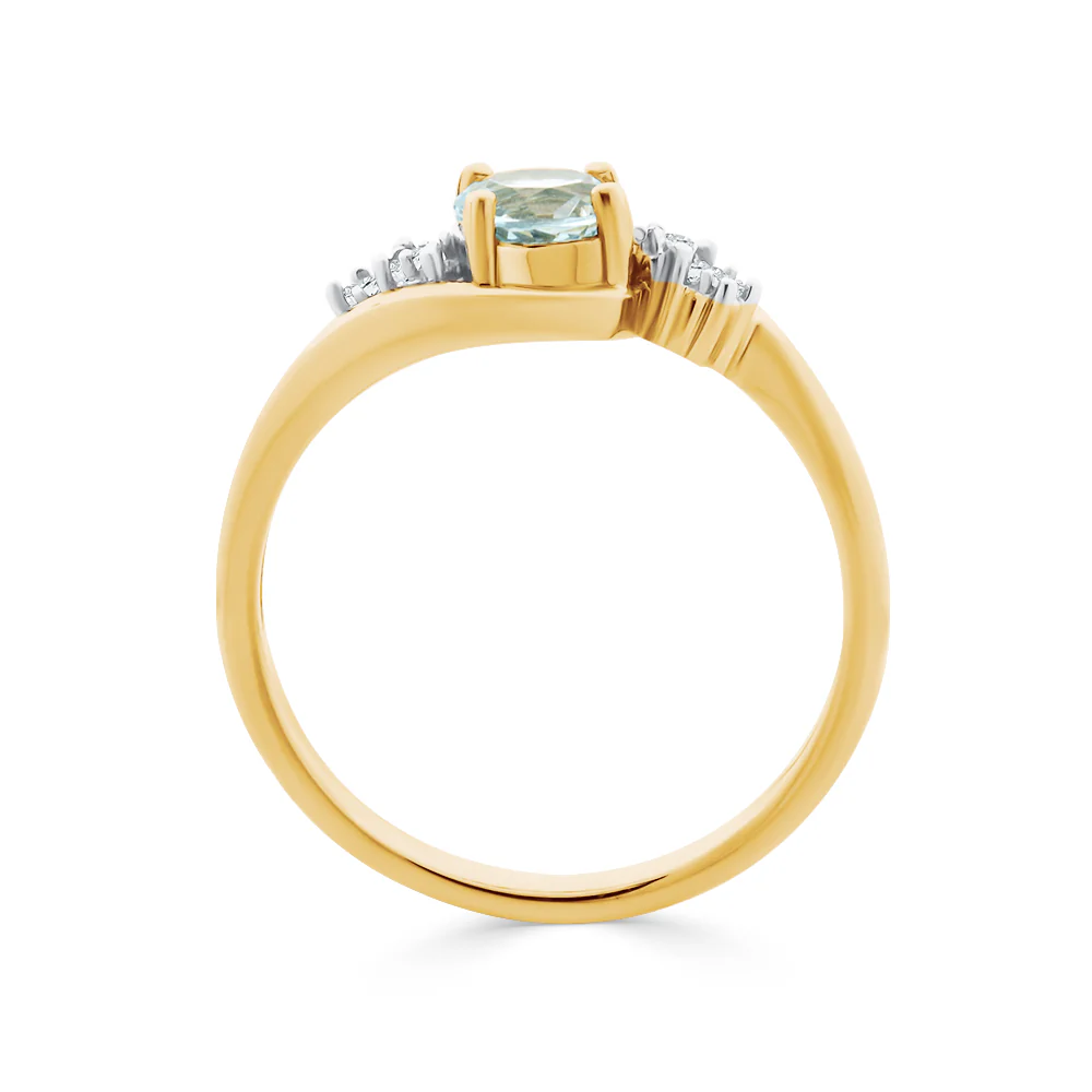 Aquamarine & Diamond Ring - Image 2