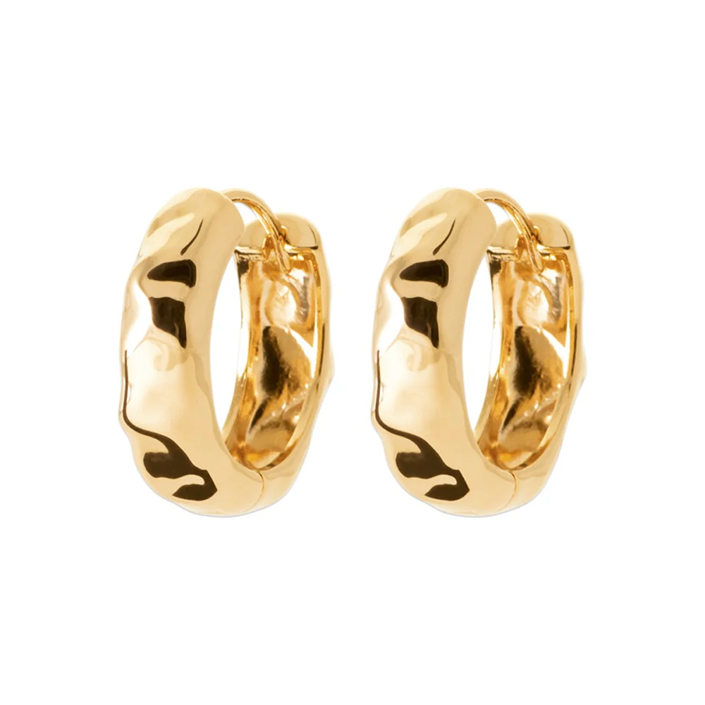 Bobbi Grace - Chunky Ripple Huggie Earrings