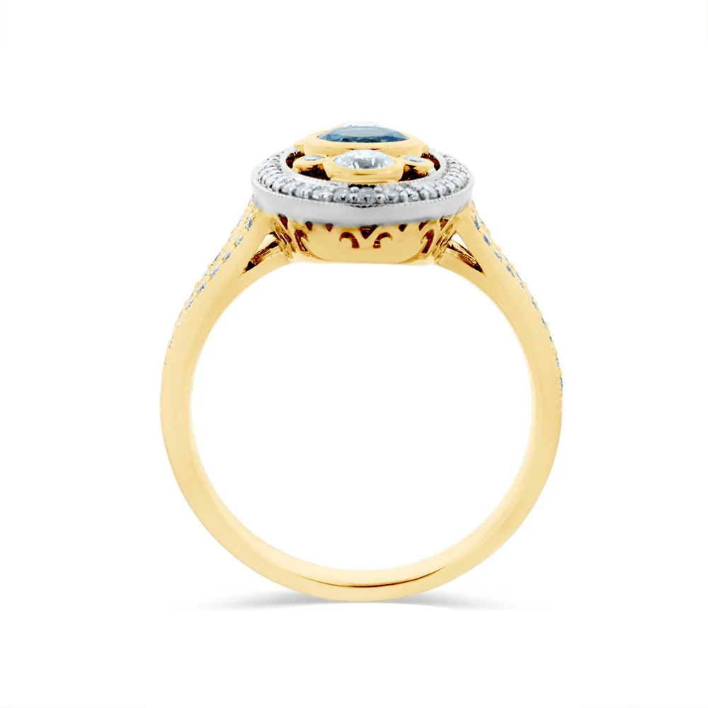 Ceylon Sapphire & Diamond Ring - Image 2