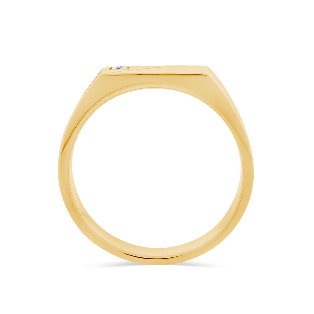 Gents Diamond Set Signet Ring - Image 2