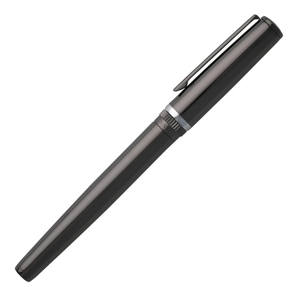 HUGO BOSS ROLLERBALL PEN GEAR - METAL DARK CHROME - Image 2