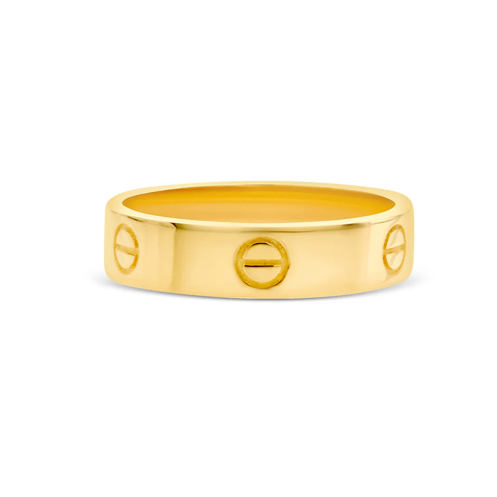 'Love Locks' Yellow Gold Ring