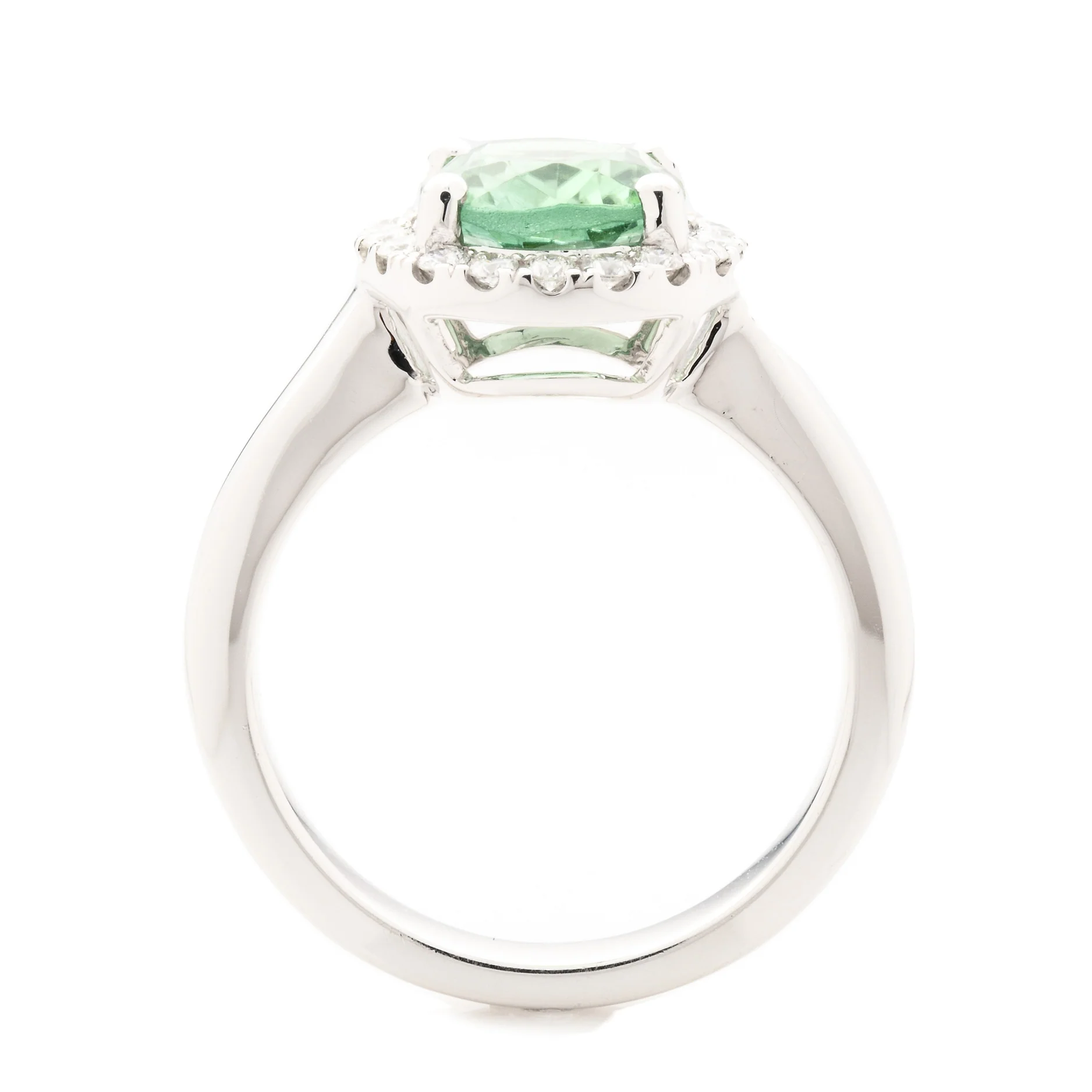 Mint Green Tourmaline And Diamond Ring - Image 2