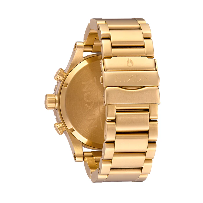 Nixon 51-30 Chrono Gold Green Sunray Watch - A1389-1919-00 - Image 3